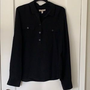 Silk Banana Republic 3/4 button up blouse